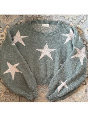 Altar’d State Set of 2 star pattern Cozy Knit Sweaters